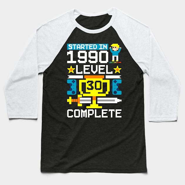 30th birthday gamer retro gaming gift Baseball T-Shirt by QQdesigns